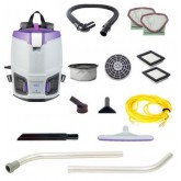 ProTeam GoFit 3 Backpack Vacuum w/ Xover Multi-Surface Tool and Two-Piece Wand - 3 quart